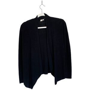 EILEEN FISHER Organic Linen Black Cardigan Size Extra Small Basic Staple
